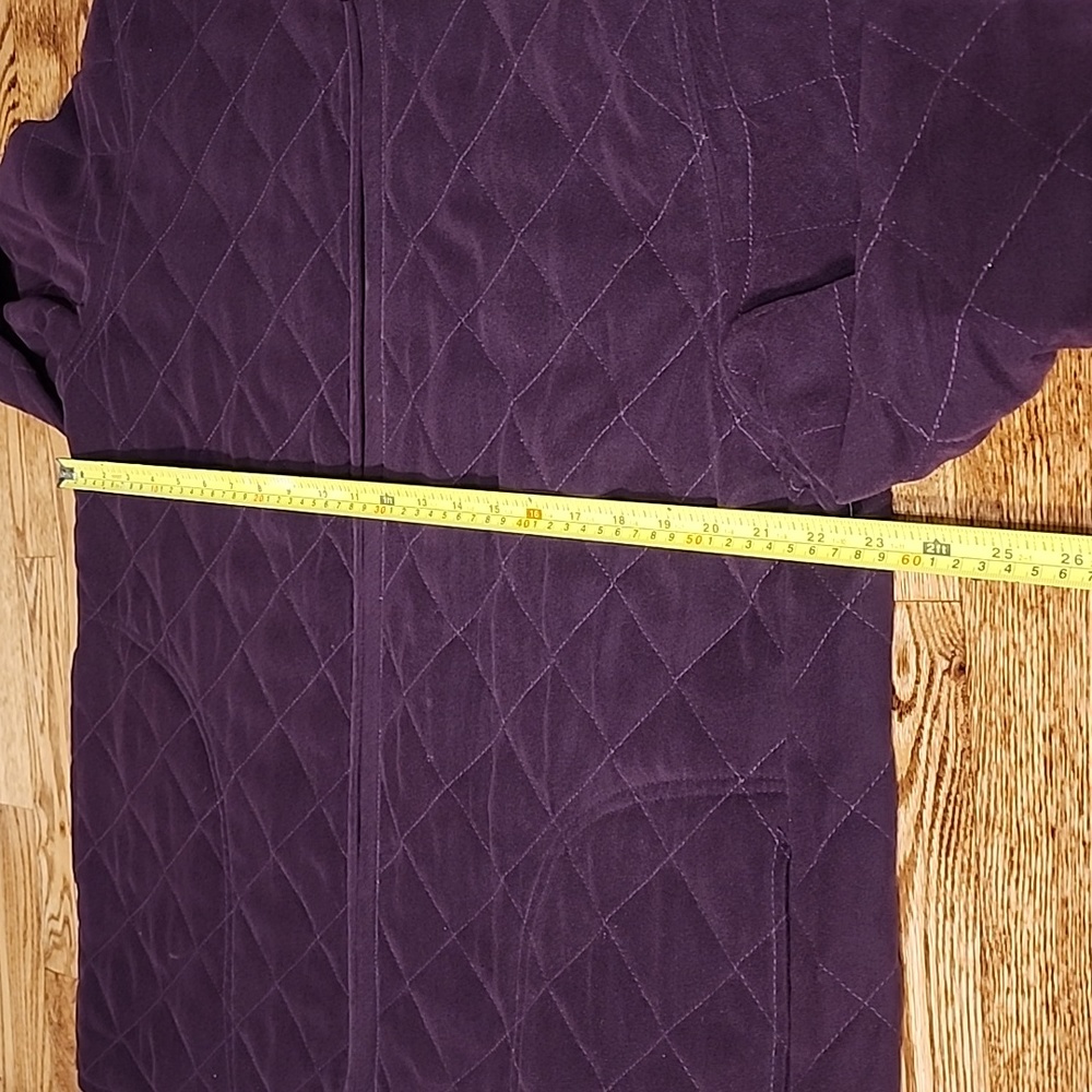 (L) Alia Sport Solid Color Quilted Hoodless Coat Outdoor Cozy - Picture 6 of 8